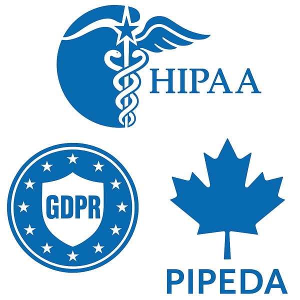 SimpleSet's infrastructure is fully compliant with HIPAA, PIPEDA and GDPR requirements.